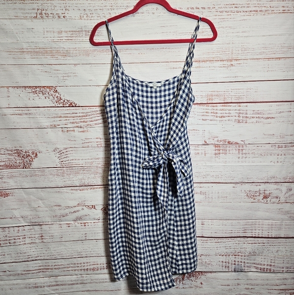 Rails Malia blue gingham wrap tie dress - Picture 4 of 15